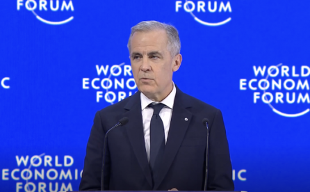 Mark Carney, primer ministro de Canadá en Davos.